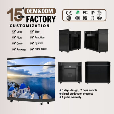 Bar DJ Escritorio LED Display Centro comercial Escenario Oficina de exposiciones Cajero Club de venta al por menor de lujo