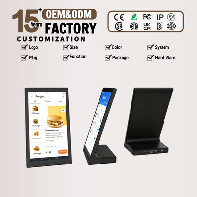 10.1′′ / 15.6′′ L-Shape Touch Screen Desktop Digital Signage Kiosco Android con reproducción en bucle y control remoto WiFi