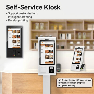 Quiosco de pago de autoservicio Quiosco de autoservicio interactivo que ofrece conectividad de red WiFi para transacciones y operaciones de clientes