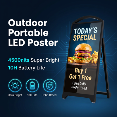 Pantalla móvil LED para exteriores P2.5 | Señal alimentada por batería de 4500 nit de alto brillo