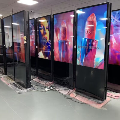 Señalización digital LCD de pie para interiores | Quiosco de pantalla táctil 4K