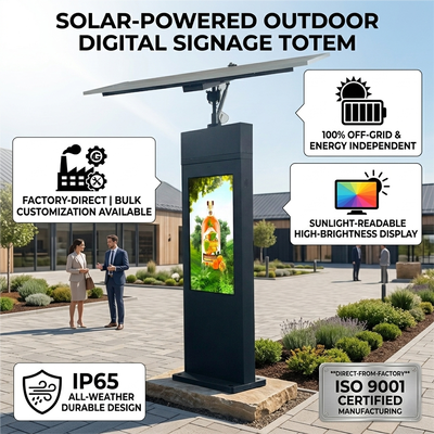 Señalización digital de seguimiento solar | Seguimiento solar automático | IP65 | Fuera de la red