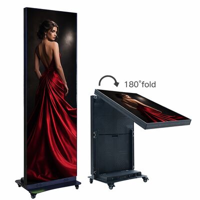 P1.86 Display portátil plegable de carteles LED para interiores de 640x1920 mm