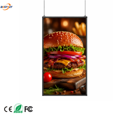 Dual Sided Independent Display 3000 Nits High Bright 700 Nits Standard 43 55 65 Inch Showcase Window Signage OEM ODM