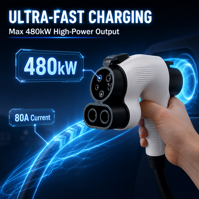 Cargador de Vehículos Eléctricos AC Nivel 2 de 19.2kW SAE J1772 Pantalla Publicitaria LCD para Exteriores OCPP 1.6J Estándar de EE. UU. 80A