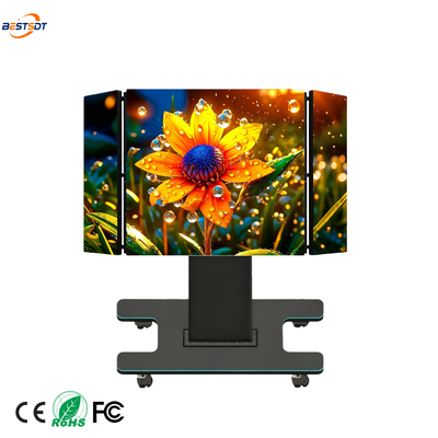 Pantalla LED todo en uno plegable elevable COB de 135 pulgadas, plegado de 180 grados, elevación de 700 mm P1.56