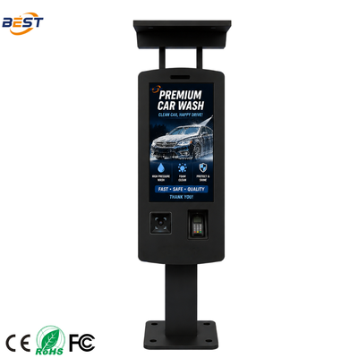 Terminal al aire libre negro del servicio del uno mismo 32 pulgadas IP65 máquina del quiosco del pago del ODM del OEM 24 horas