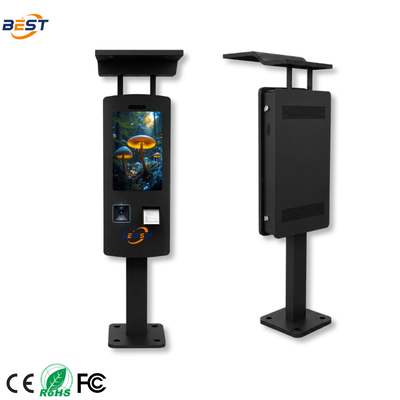 Restaurante al aire libre Quiosco de auto-pedidos 32 pulgadas IP65 2500nits Piso de pie para comer en la terraza