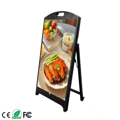 Tablero de menú digital LED para exteriores P2.5 4500nits Batería IP65 para cartel publicitario de restaurantes