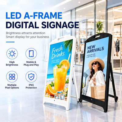 Smart Control LED Poster Display App U Disk Nube altavoz WiFi para exteriores IP65 Signo digital