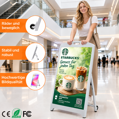 4500nits High Brightness Outdoor LED Poster Display IP65 Sunlight Readable Digital Sign