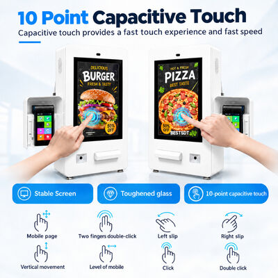 IP65 Outdoor Self-Service Ordering Payment Kiosk 10-Point Capacitive Touch Android Windows