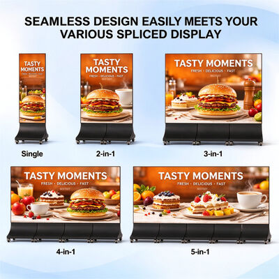 Custom Outdoor LED Poster Screen 640x1600mm P1.538 High Definition Advertising Display OEM ODM